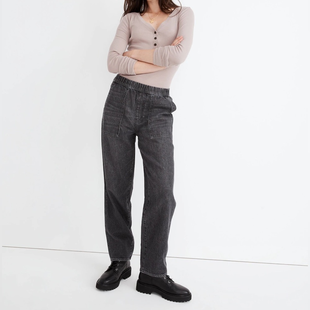 Madewell Tall Pull-On Relaxed Jean in Chelford Wash